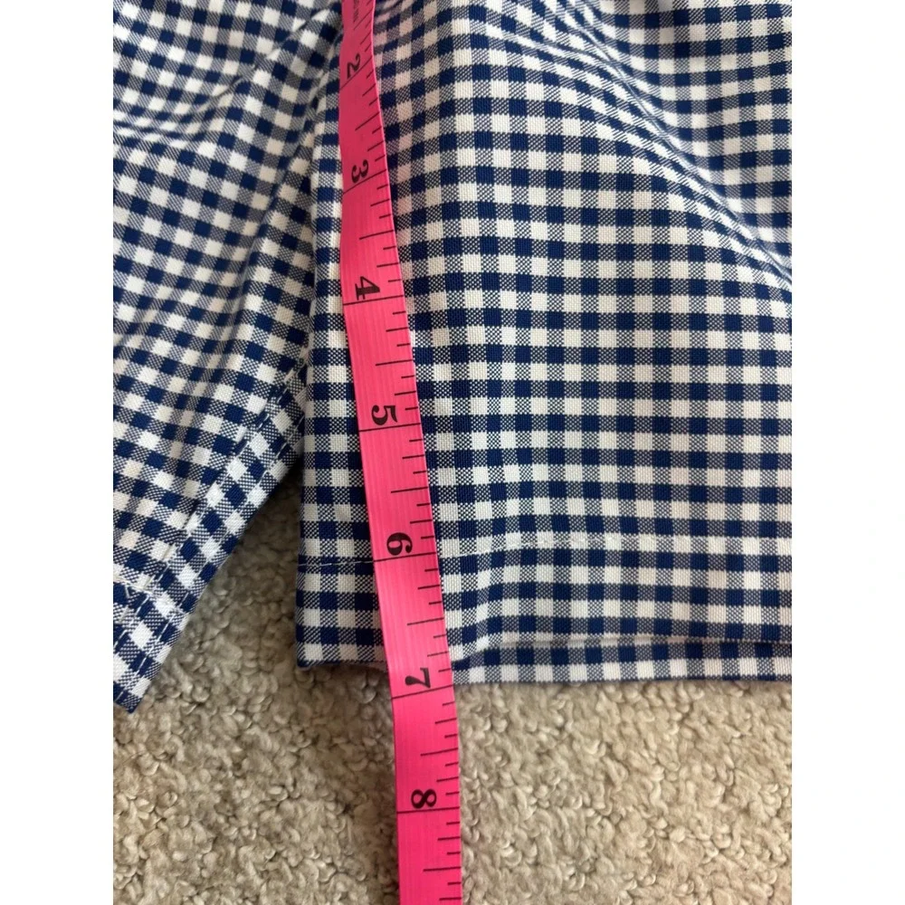 Brooks Brothers Swim Trunks Small Navy White Gingham Preppy Mesh Lined Shorts